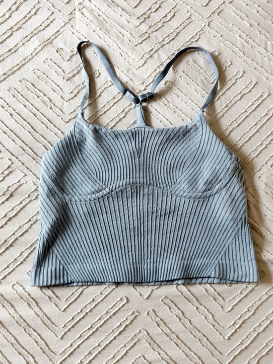lululemon athletica Tops - Lululemon Ribbed Cropped Tank Top in Dusty Blue